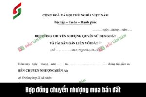 Quy trình mua bán đất theo quy định pháp luật - Thủ tục mua bán đất 2 Hợp đồng chuyển nhượng mua bán đất