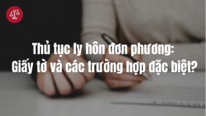 Thủ tục ly hôn đơn phương