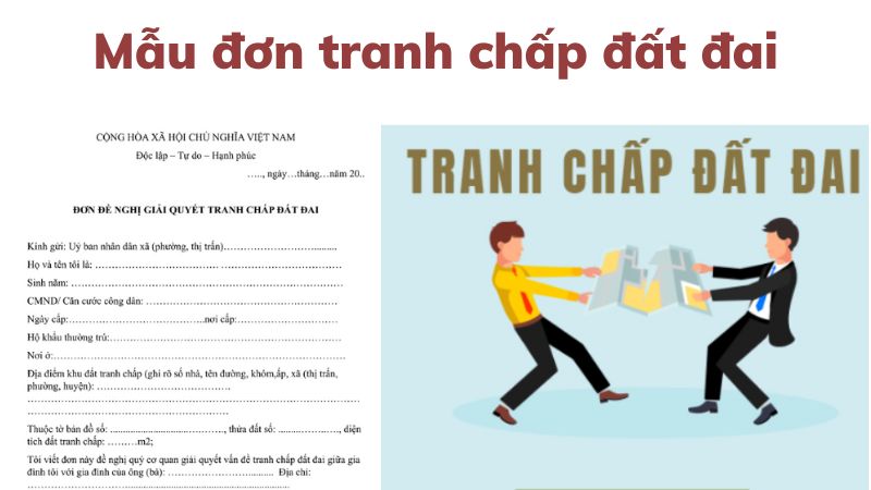 Mẫu đơn tranh chấp đất đai - đơn khởi kiện tranh chấp đất đai - tư vấn luật đất đai