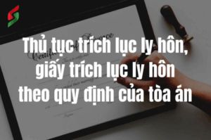 thủ tục trích lục ly hôn