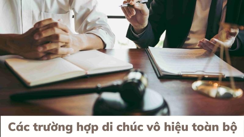 Các trường hợp di chúc vô hiệu toàn bộ