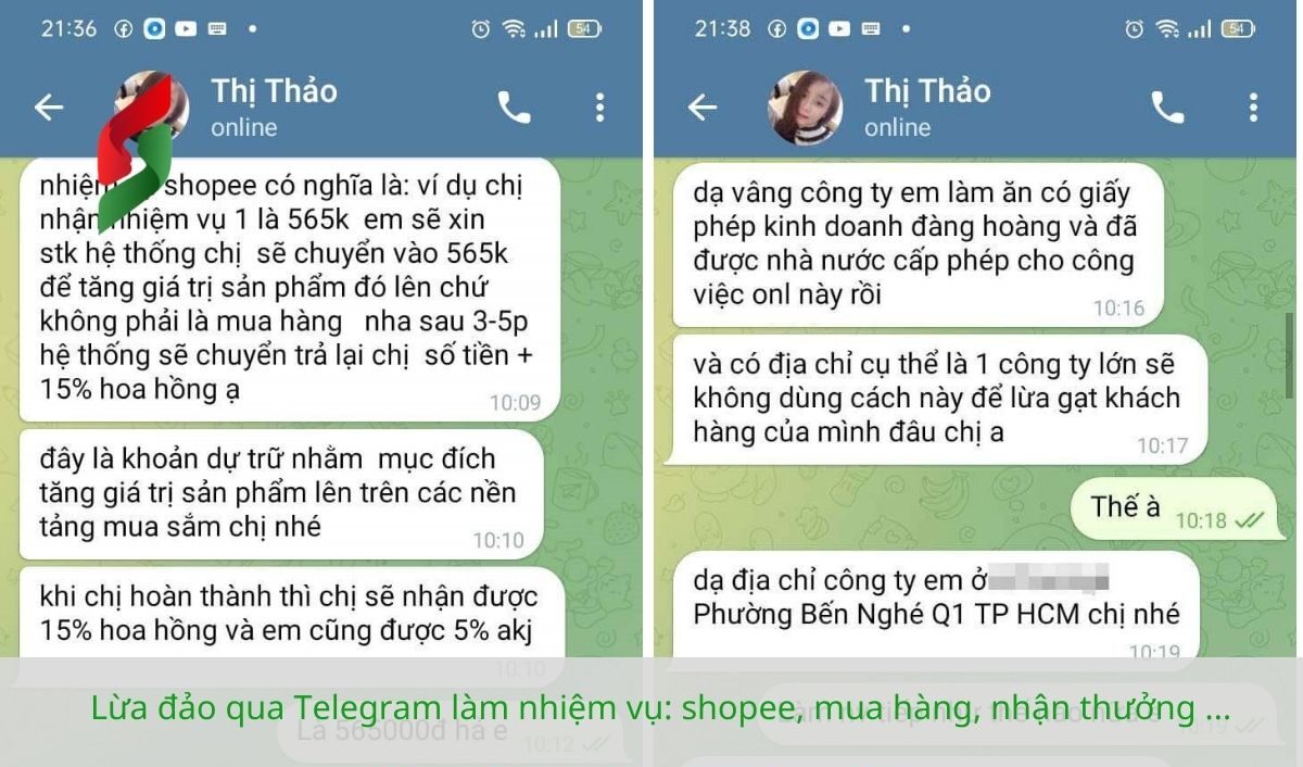 Lừa đảo qua Telegram làm nhiệm vụ bị xử lý như thế nào? 1 Lừa đảo qua Telegram làm nhiệm vụ shopee, mua hàng, nhận thưởng - tư vấn luật