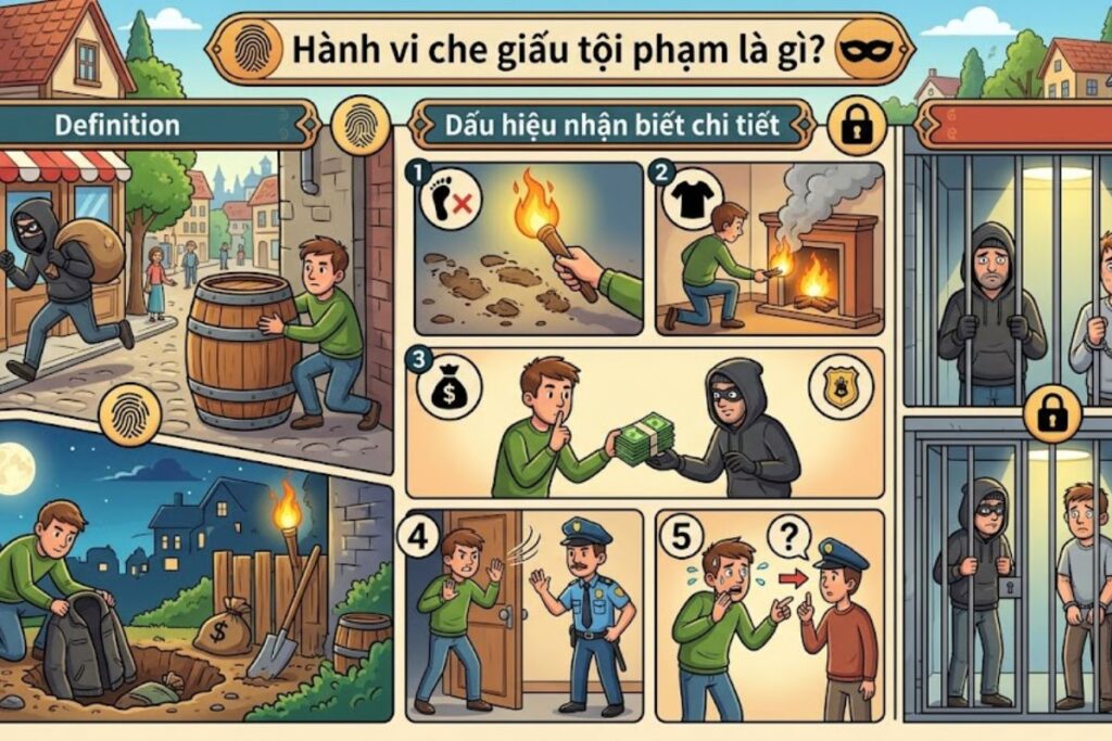 Hanh vi che giau toi pham la gi Dau hieu nhan biet chi tiet